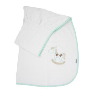 Baby bathrobe cape little horse bright green-407