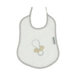 Bib for newborn gray pacifier 914