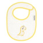 Bib with velcro dino yellow 905