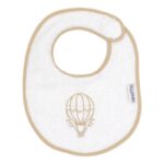 Bib with velcro balloon beige 905