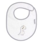 Bib with velcro dino gray 905